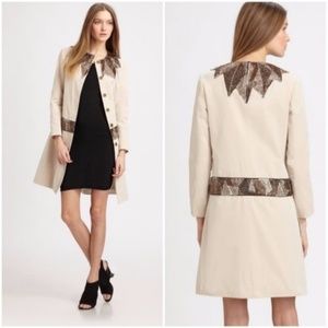 Gryphon Beaded Khaki Trench Coat